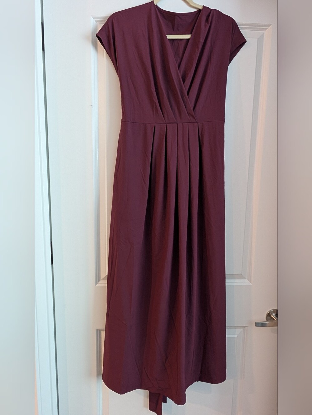 HALARA Plum V-Neck Wrap Maxi Dress - Picture 3 of 5